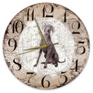 Creatief Art Houten Klok - 30cm - Hond - Weimaraner