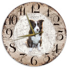 Creatief Art Houten Klok - 30cm - Hond - Bordercollie