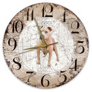 Creatief Art Houten Klok - 30cm - Hond - Amerikaanse Stafford