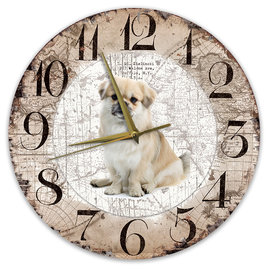 Creatief Art Horloge en bois - Chihuahua Black