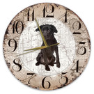 Creatief Art Houten Klok - 30cm - Hond - Markiesje