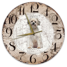 Creatief Art Horloge en bois - Chihuahua Black