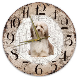 Creatief Art Horloge en bois - Chihuahua Black