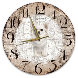 Creatief Art Horloge en bois - Chihuahua Black