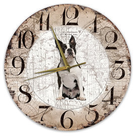 Creatief Art Horloge en bois - Chihuahua Black