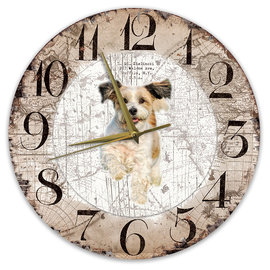 Creatief Art Horloge en bois - Chihuahua Black