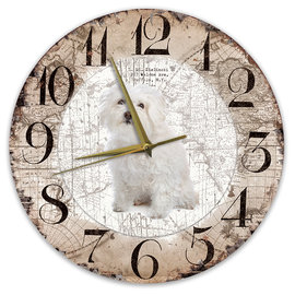 Creatief Art Horloge en bois - Chihuahua Black