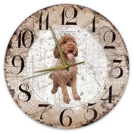 Creatief Art Horloge en bois - Chihuahua Black