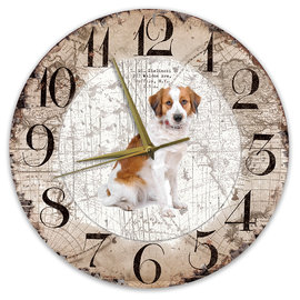 Creatief Art Horloge en bois - Chihuahua Black