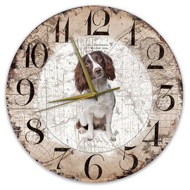 Creatief Art Horloge en bois - Chihuahua Black