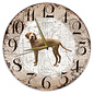 Creatief Art Houten Klok - 30cm - Hond - Vizsla Draadhaar