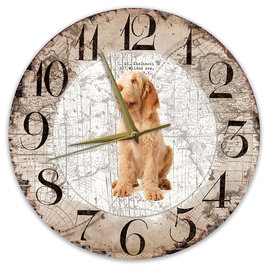 Creatief Art Houten Klok - 30cm - Hond - Spinone Italiano