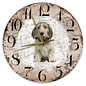 Creatief Art Houten Klok - 30cm - Hond - Petit Basset Griffon Vendéen