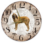 Creatief Art Houten Klok - 30cm - Hond - Bloedhond