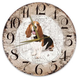 Creatief Art Horloge en bois - Chihuahua Black