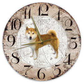 Creatief Art Horloge en bois - Chihuahua Black