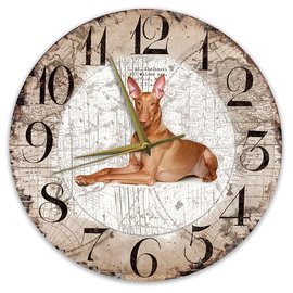 Creatief Art Houten Klok - 30cm - Hond - Pharaohond