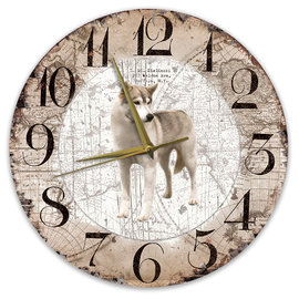 Creatief Art Horloge en bois - Chihuahua Black