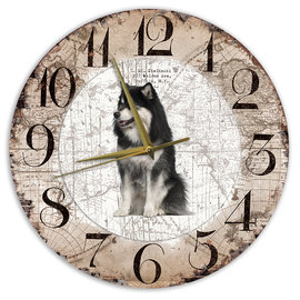 Creatief Art Horloge en bois - Chihuahua Black