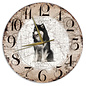 Creatief Art Houten Klok - 30cm - Hond - Finse Lappenhond