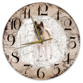 Creatief Art Horloge en bois - Chihuahua Black