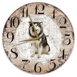 Creatief Art Horloge en bois - Chihuahua Black