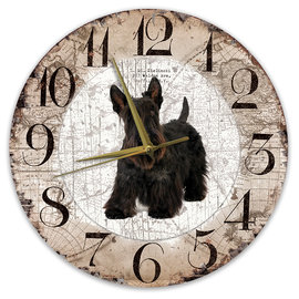 Creatief Art Horloge en bois - Chihuahua Black