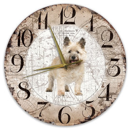 Creatief Art Horloge en bois - Chihuahua Black