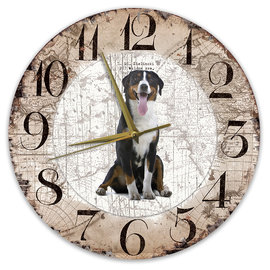 Creatief Art Horloge en bois - Chihuahua Black