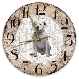 Creatief Art Houten Klok - 30cm - Hond - Dogo Argentino