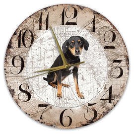 Creatief Art Houten Klok - 30cm - Hond - Appenzeller Sennerhond