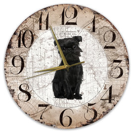 Creatief Art Horloge en bois - Chihuahua Black