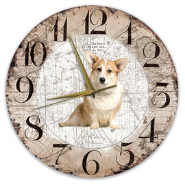 Creatief Art Horloge en bois - Chihuahua Black