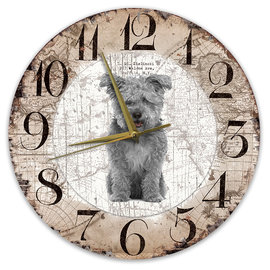 Creatief Art Horloge en bois - Chihuahua Black