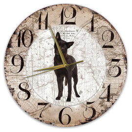 Creatief Art Horloge en bois - Chihuahua Black