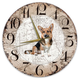 Creatief Art Horloge en bois - Chihuahua Black