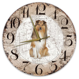 Creatief Art Horloge en bois - Chihuahua Black