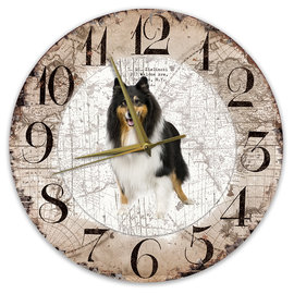 Creatief Art Horloge en bois - Chihuahua Black