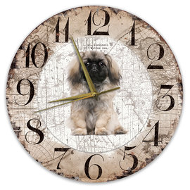 Creatief Art Horloge en bois - Chihuahua Black