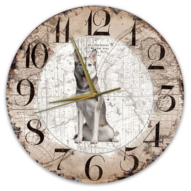 Creatief Art Horloge en bois - Chihuahua Black