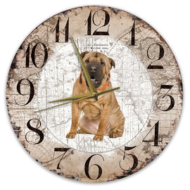 Creatief Art Horloge en bois - Chihuahua Black