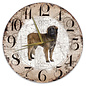 Creatief Art Houten Klok - 30cm - Hond - Leonberger