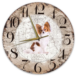 Creatief Art Horloge en bois - Chihuahua Black