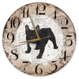 Creatief Art Horloge en bois - Chihuahua Black