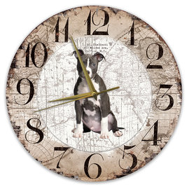 Creatief Art Horloge en bois - Chihuahua Black