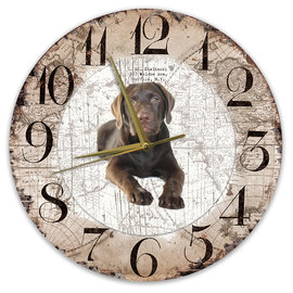 Creatief Art Horloge en bois - Chihuahua Black