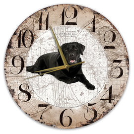 Creatief Art Horloge en bois - Chihuahua Black