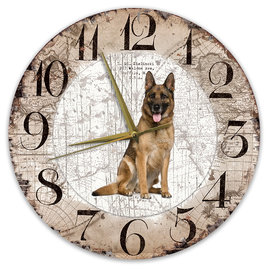 Creatief Art Horloge en bois - Chihuahua Black