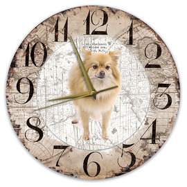 Creatief Art Horloge en bois - Chihuahua Black