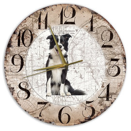 Creatief Art Horloge en bois - Chihuahua Black